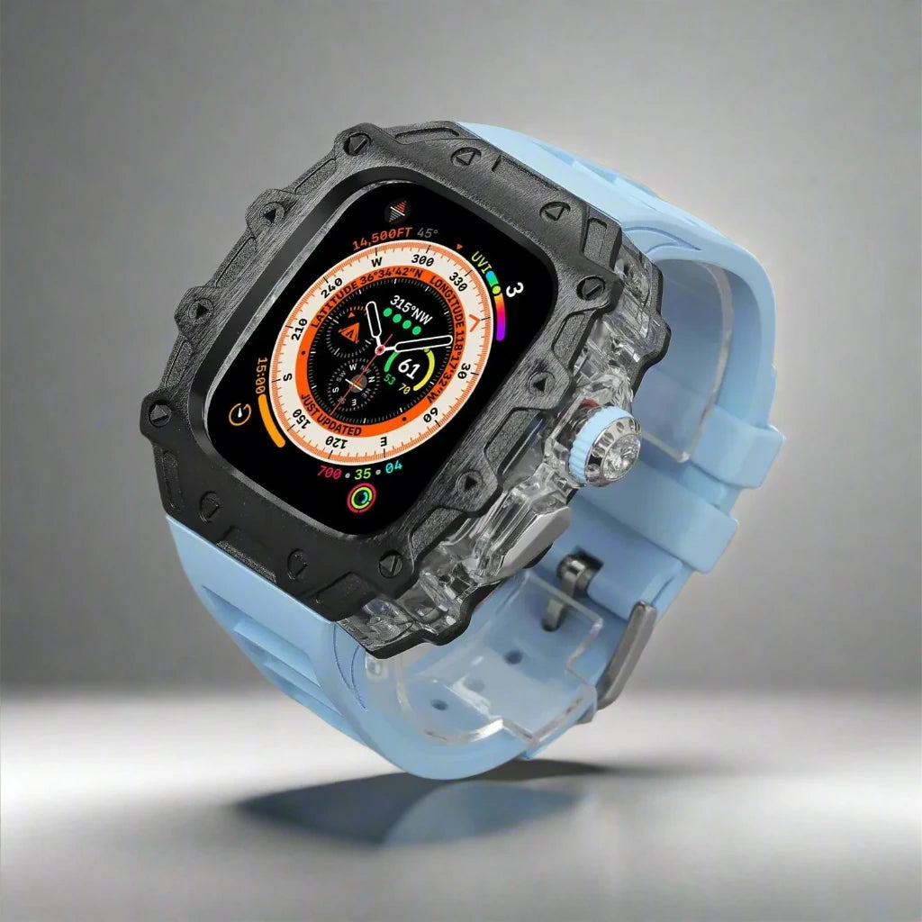 Titanium Alloy Case and Fluorubber Band Combo for Apple Watch Ultra and Ultra 2 - Pinnacle Luxuries