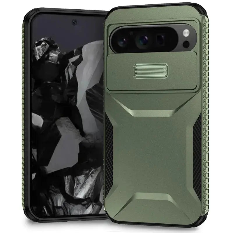 DefenderShield Military Grade Case for Google Pixel 9 Pro XL - Ultimate Protection with Camera Lens Slide Cover