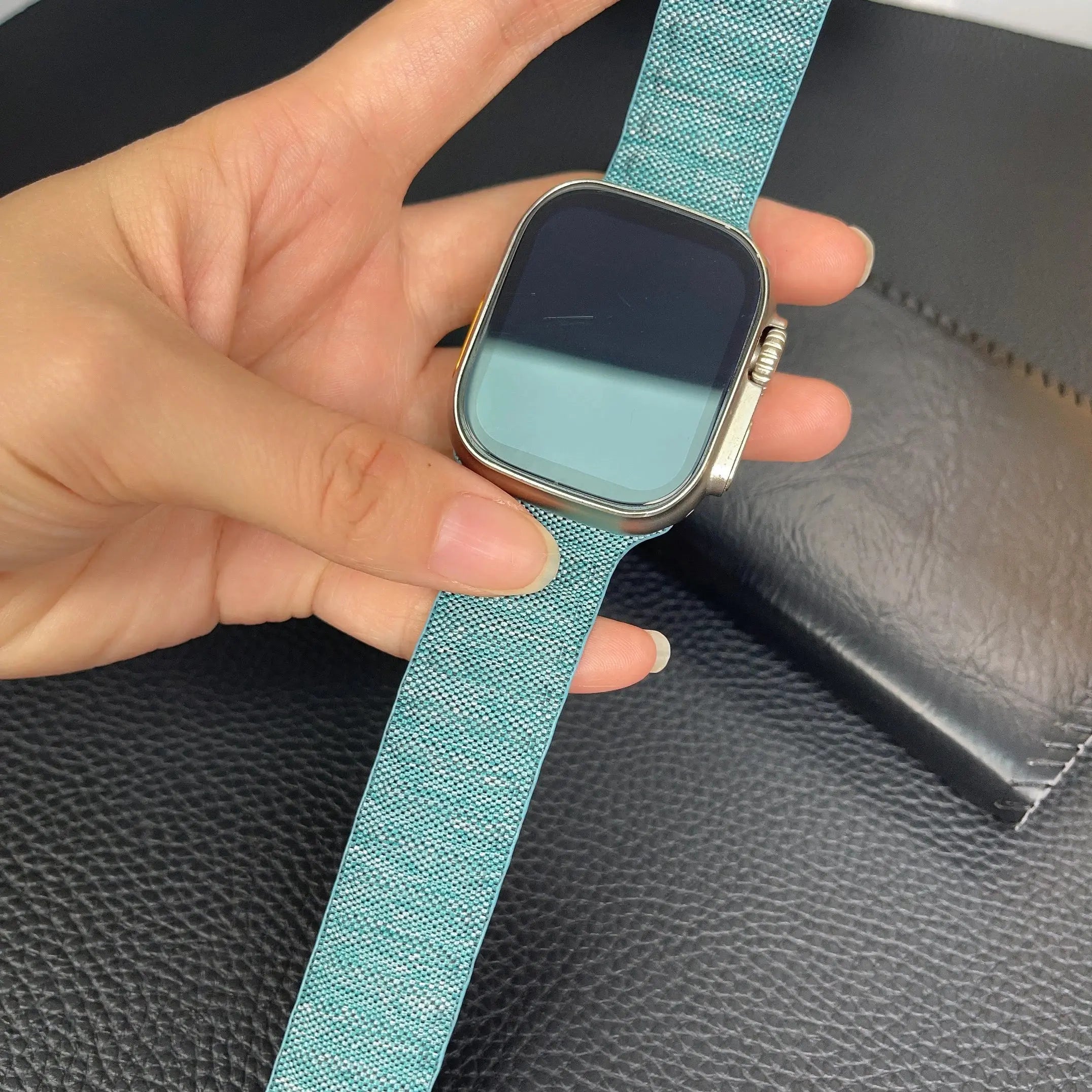 Denim Strap For Apple Watch Ultra Band 49mm 44mm 45mm 42mm Magnetic Loop Link Bracelet For iWatch 38 41 40mm SE 7 8 Sport Correa Pinnacle Luxuries