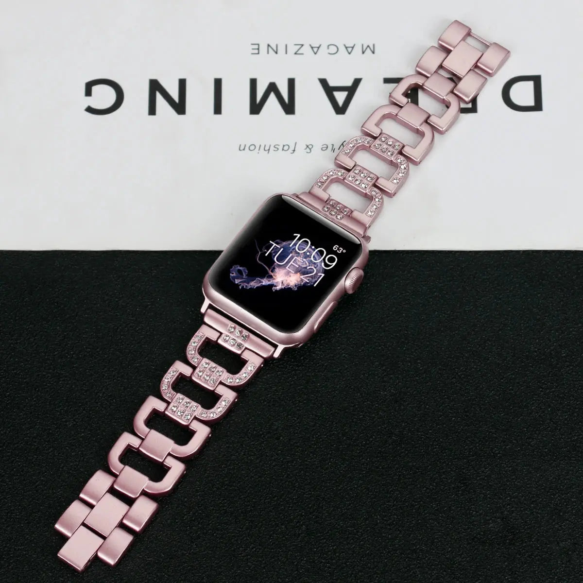 Diamond Strap For Apple Watch Series 10 9 8 7 Stainless Steel Band For iWatch Ultra 2 49mm 41mm 45mm 46mm 42mm 40 44mm Bracelet Pinnacle Luxuries