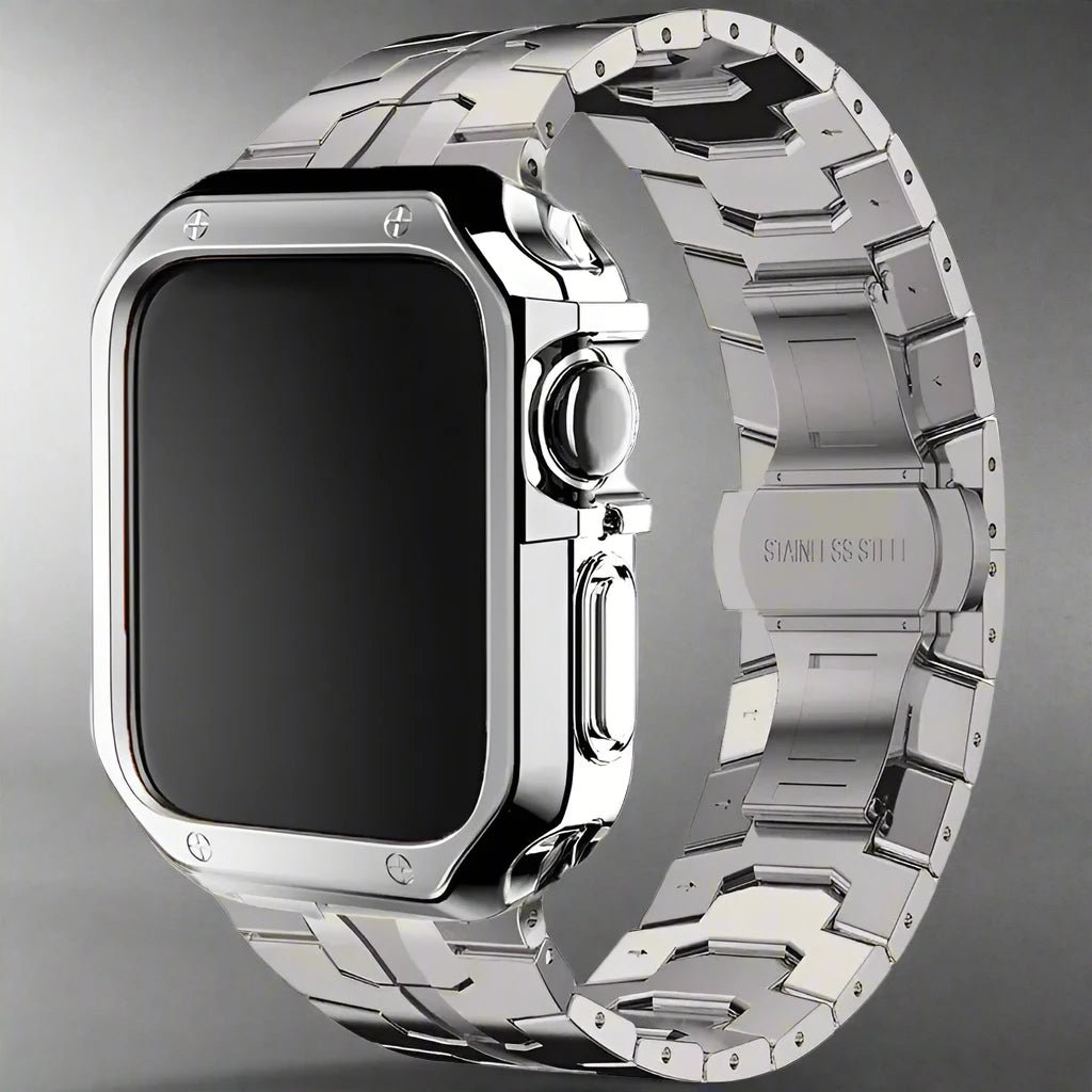 Luxury Strap+Case For Apple Watch Series 10 46mm 42mm 9 8 SE 45mm 41mm 44mm 38mm 40mm Stainless Steel Band iWatch Ultra 2 49MM Pinnacle Luxuries