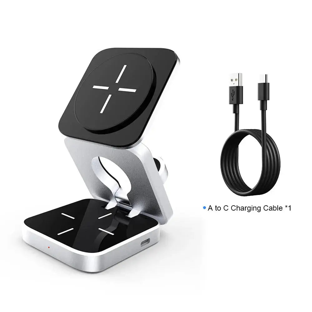 PinnacleCharge Foldable Trio Wireless Charging Station - Pinnacle Luxuries