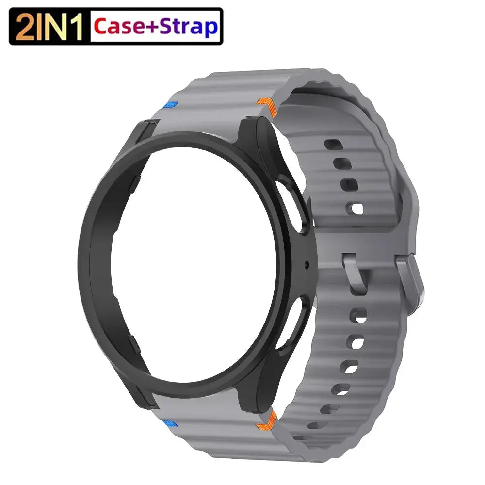 Ultimate 2-in-1 Silicone Strap & Protective Case for Samsung Galaxy Watch 7