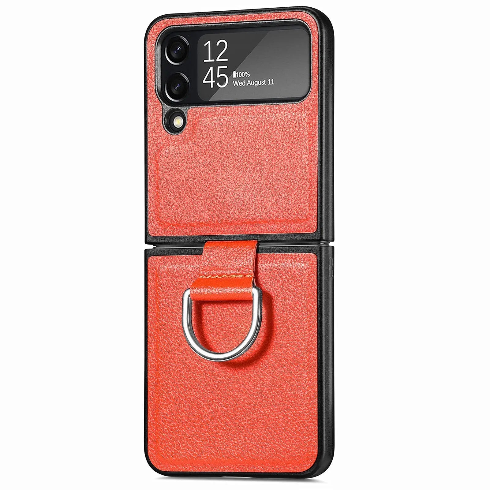 Pinnacle Textured Leather Case for Samsung Galaxy Z Flip 1 2 3 4 - Pinnacle Luxuries