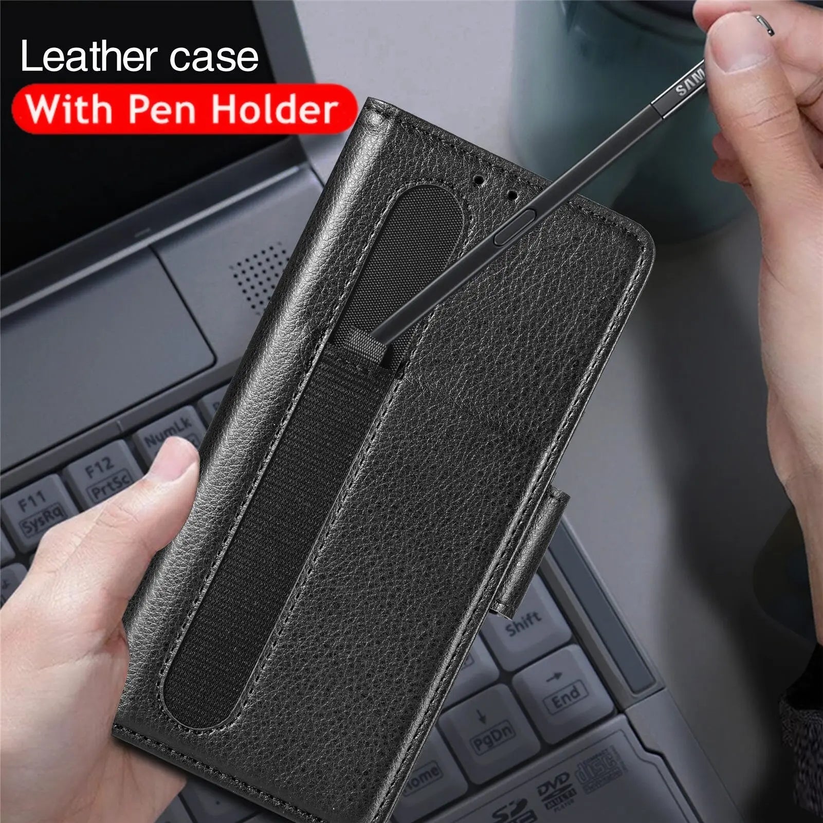 Premium Patterned Leather Case For Samsung Galaxy Z Fold 4 Fold 3 - Pinnacle Luxuries