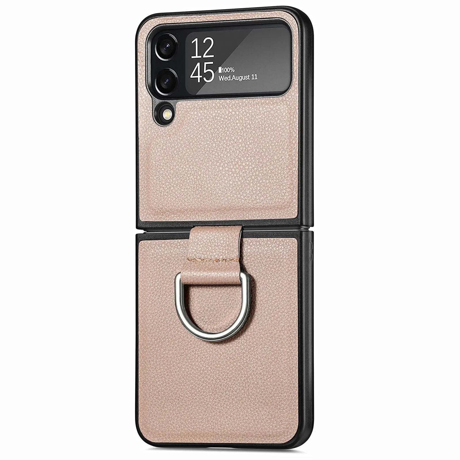 Pinnacle Textured Leather Case for Samsung Galaxy Z Flip 1 2 3 4 - Pinnacle Luxuries