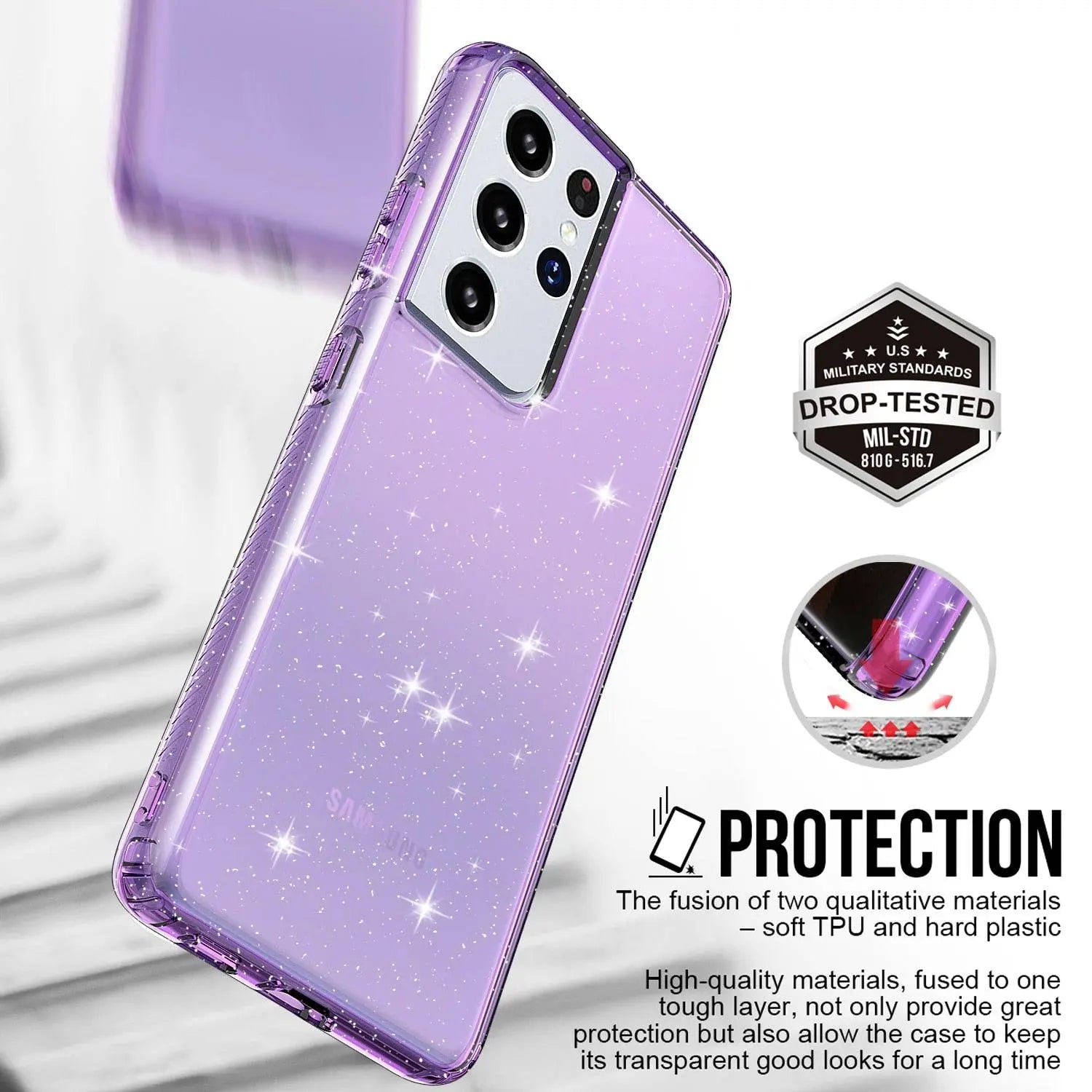 Diamond Bling Silicone Case For Samsung Galaxy S21 Ultra / S21 Plus - Pinnacle Luxuries